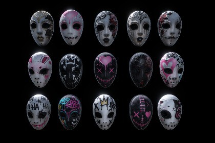 Stylized Horror Masks Collection Vol. 2