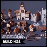 Modullar_Buildings_Kitbashing - Lowpoly Environment
