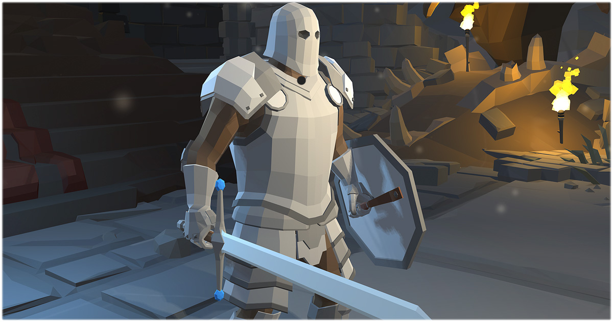 Low Poly Character - Metal Ghost Knight - Fantasy RPG | 3D Creatures ...