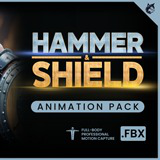 Hammer and Shield Combat Animation Pack