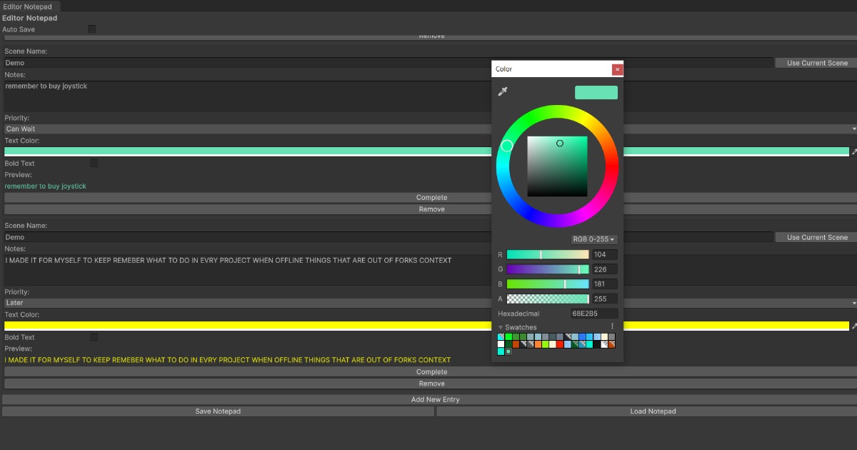 Editor Notepad | Utilities Tools | Unity Asset Store