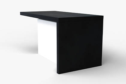 Workspace Table with Storage Shelves