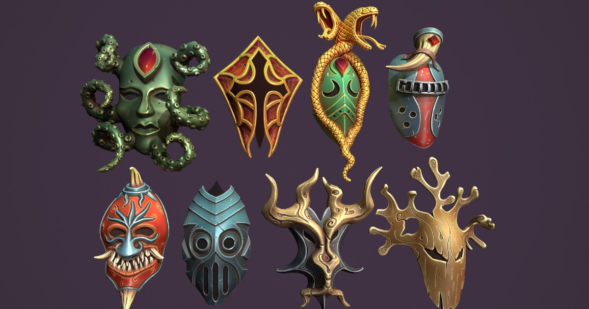 Gold Mask Unity Fantasy masks | 3D Clothing | Unity Asset Store