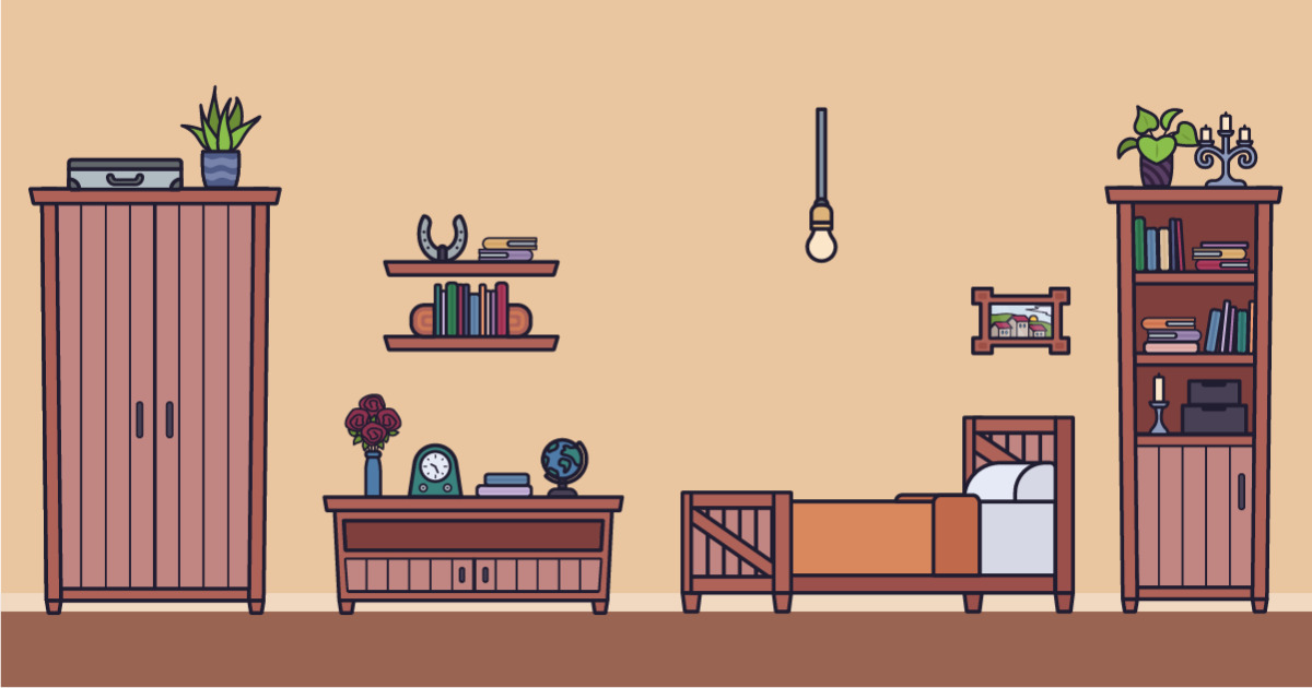 Room 2d Set 2D Country bedroom furniture pack | 2D Environments | Unity Asset Store