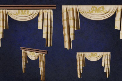 Deco Curtains Baroque Series DoubleFlower LT1 N2
