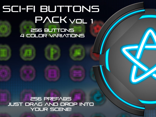 Sci-Fi Buttons Pack Vol 1 | 2D Icons | Unity Asset Store