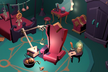 Witch_Bedroom-Hand-Painted 3D Props Pack