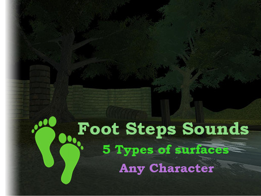 Unity Foot Step Visuals Foot Step Sounds (Universal Script) | 3D Characters | Unity Asset Store
