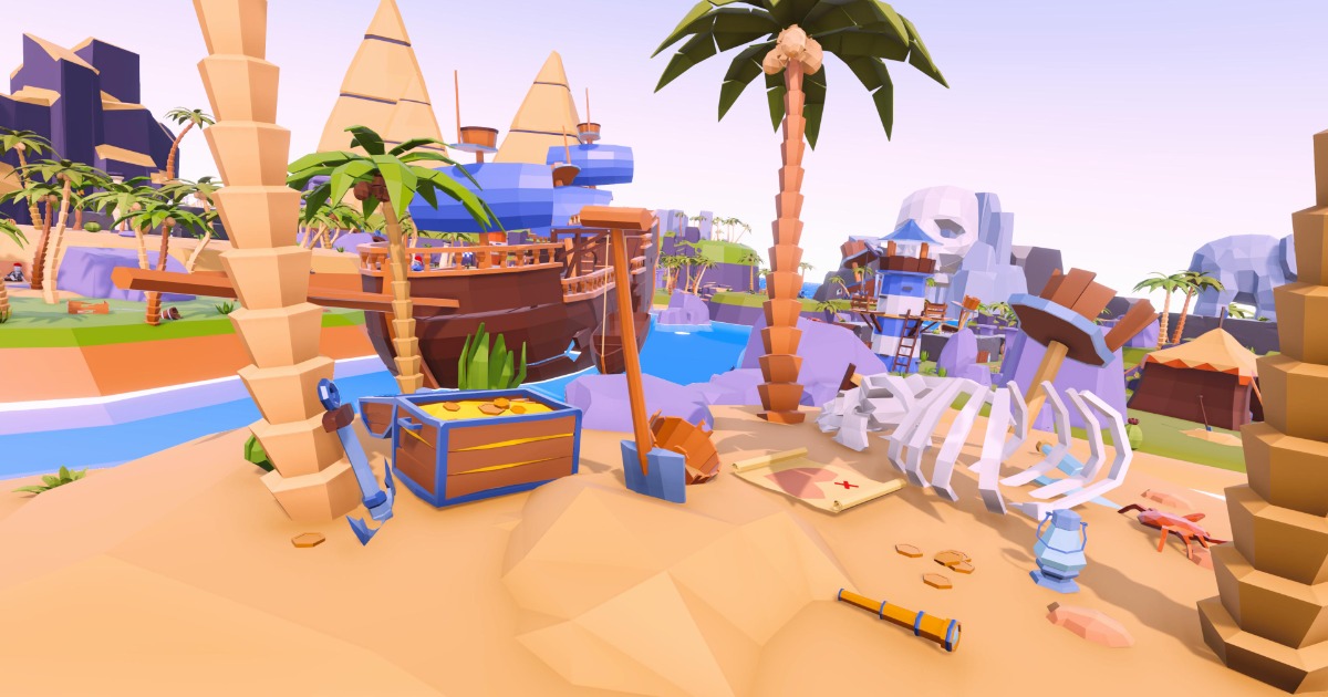 Low Poly Tropical Pirate Island RG URP | 3D 環境 | Unity Asset Store