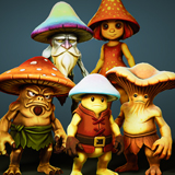 Mushrooms Pack - Game ready characters