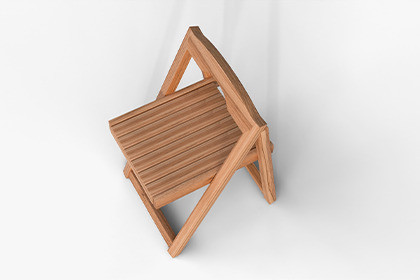Wooden Folding Chair – Game Ready 3D Model