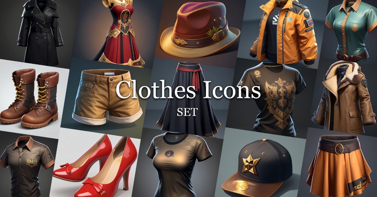Unity Clothes Clothes Icons 01 | 2D Icons | Unity Asset Store
