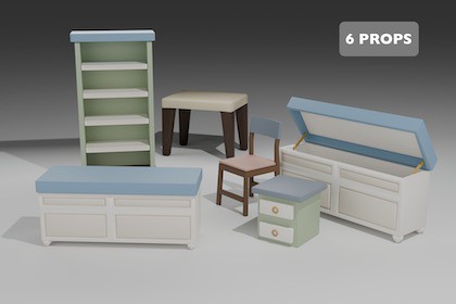 Stylized Cottage Furniture Set