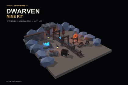Low Poly Dwarven Mine Kit