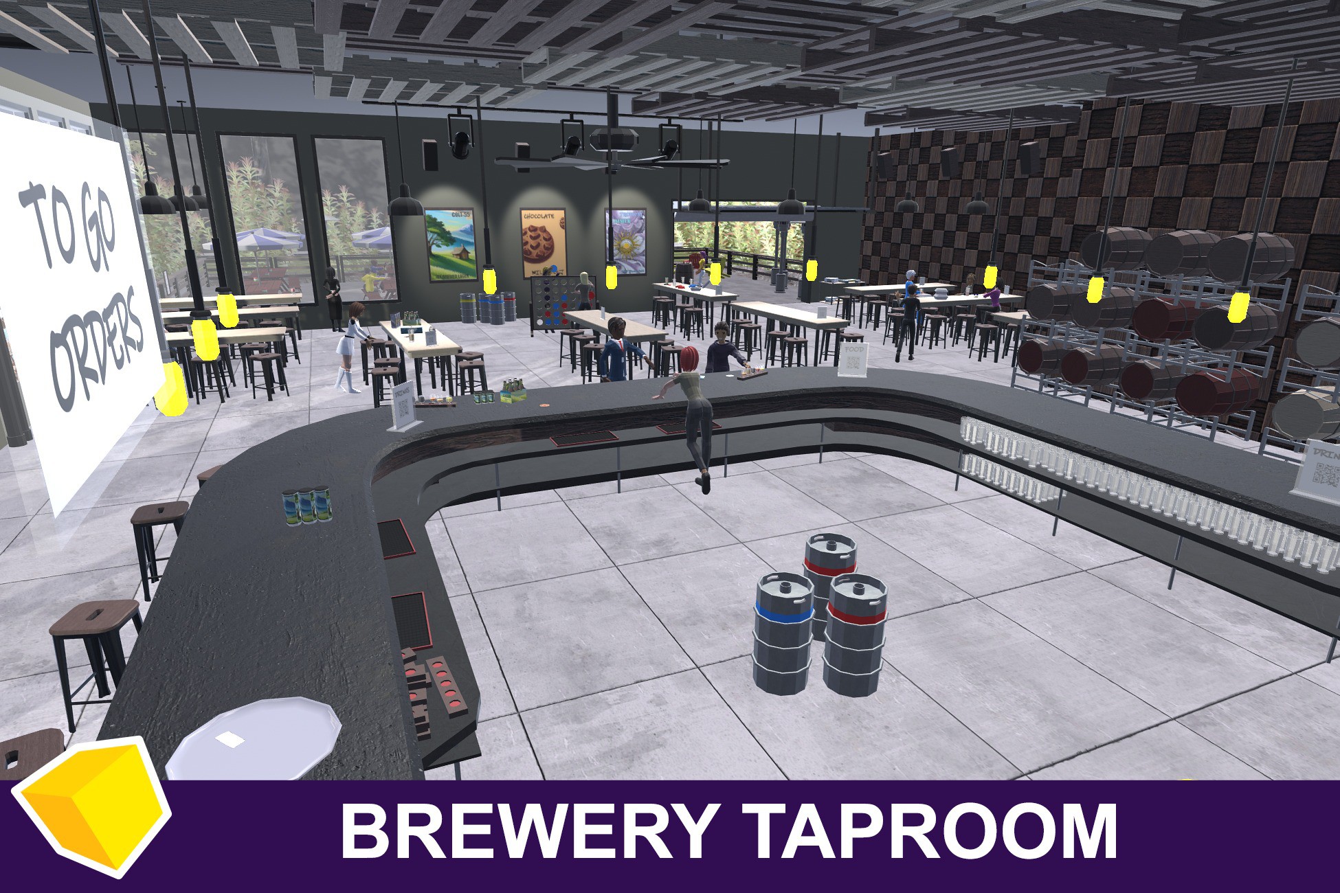 Bar Asset Unity Modular Brewery Taproom – Bar, Pub & Restaurant Environment Pack | 3D ...
