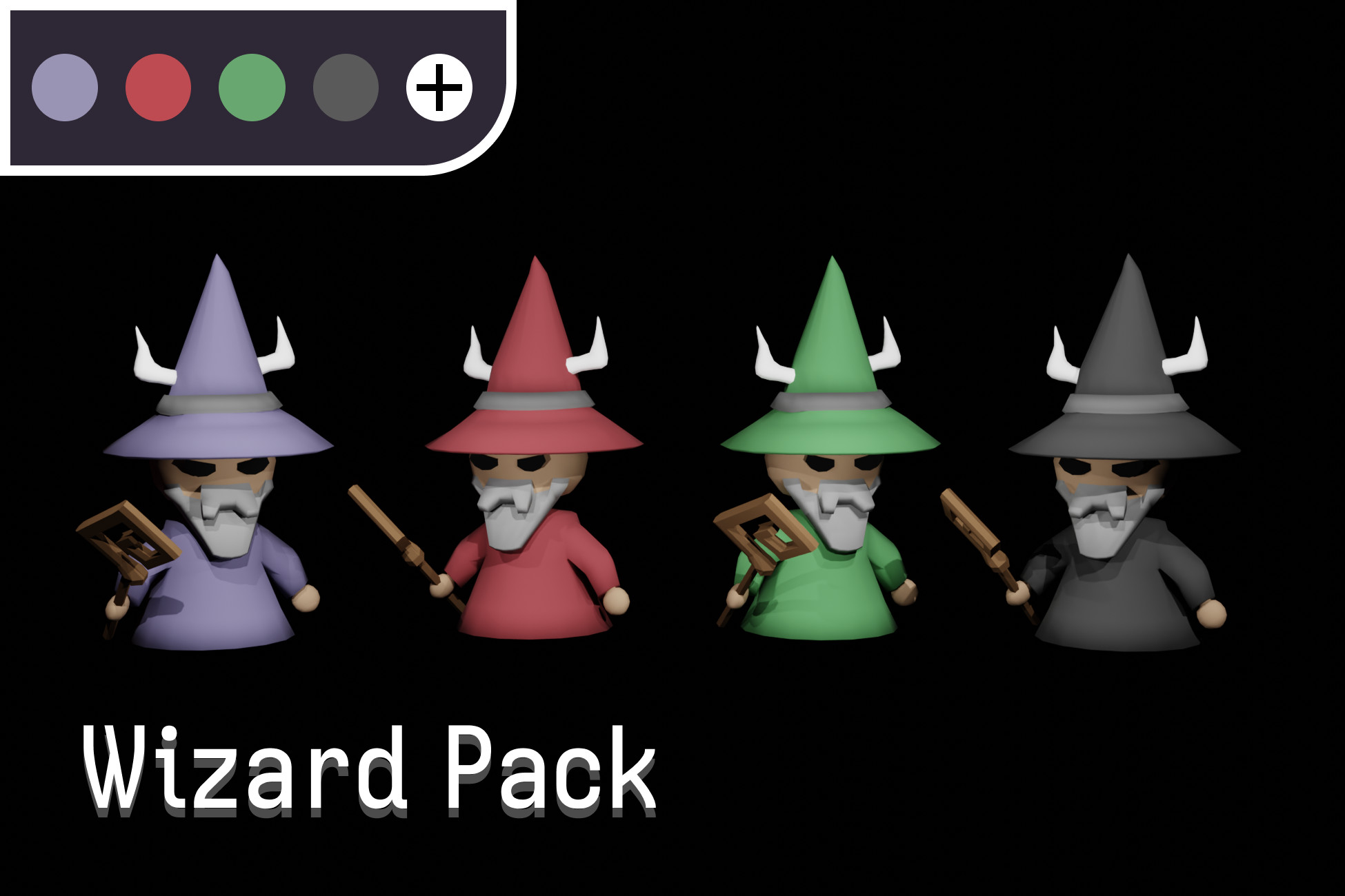 Stylized Low Poly Wizard Pack | 3D Characters | Unity Asset Store