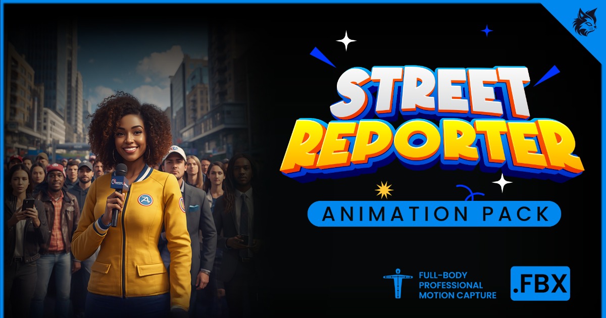 Street Reporter Animation Pack | 3D アニメーション | Unity Asset Store