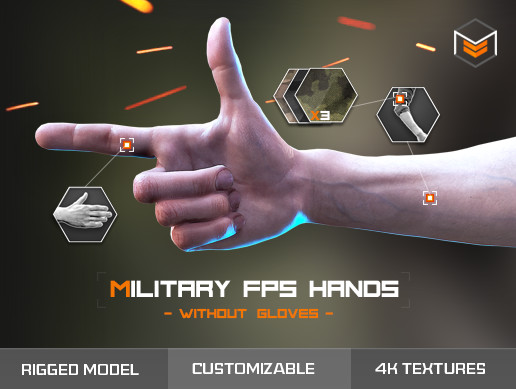 Military FPS Hands: Without gloves | 3D Characters | Unity Asset Store