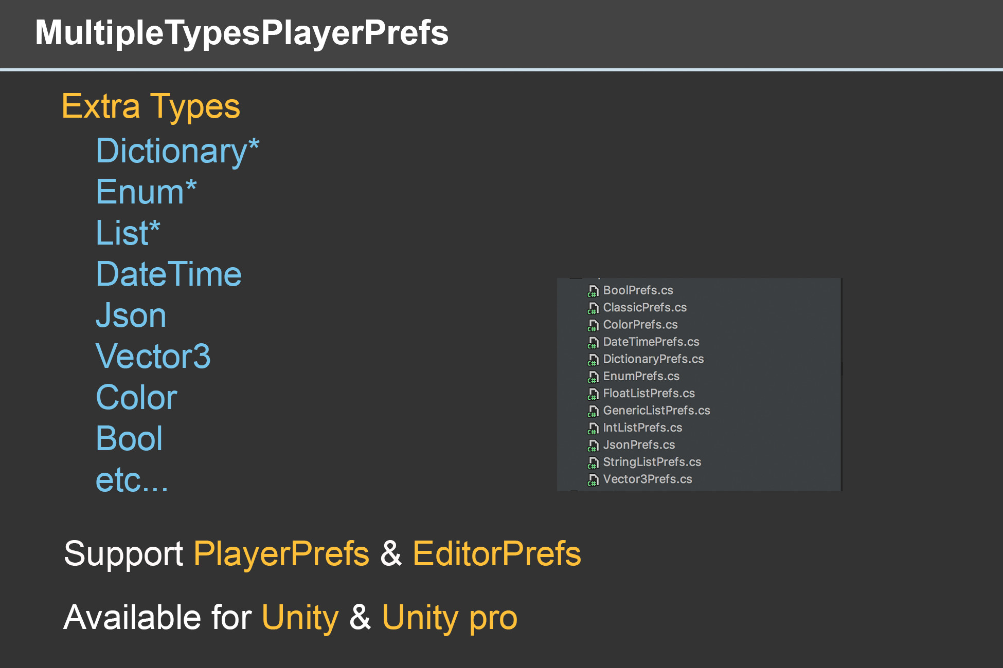 Advanced Save Manager: Multi-Type Support for PlayerPrefs & EditorPrefs ...