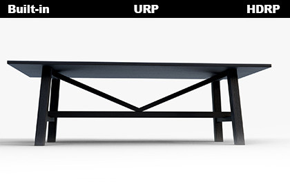 Modern Dark Wooden Table 3D Model | Low Poly