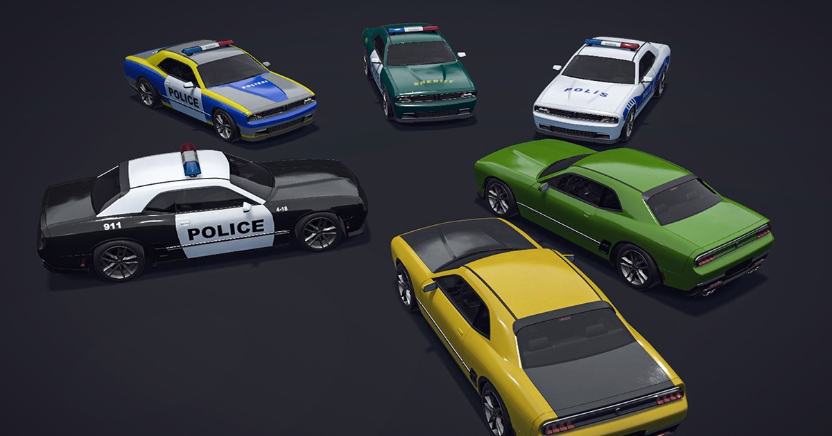 Muscle Car 1 (Driveable) | 3D Land | Unity Asset Store