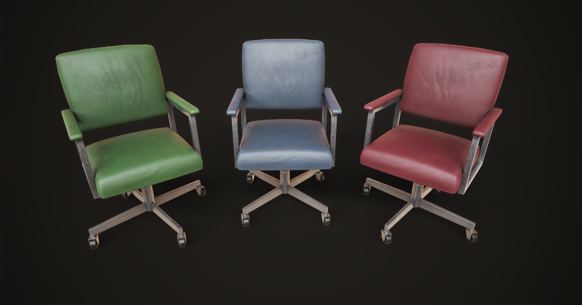 Office armchair 1970s | 3D Furniture | Unity Asset Store
