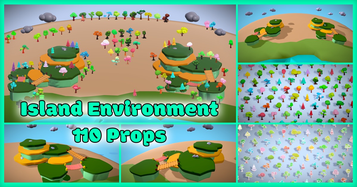 Island Environment – 110 Casual Style Props | 3D 道具 | Unity Asset Store