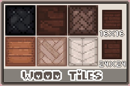 Pixel Wood Floor & Wall Tiles