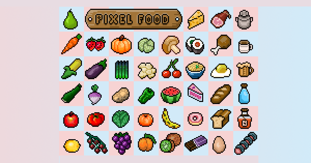 2D Pixel Food Pack Retro v2 | 2D Food | Unity Asset Store