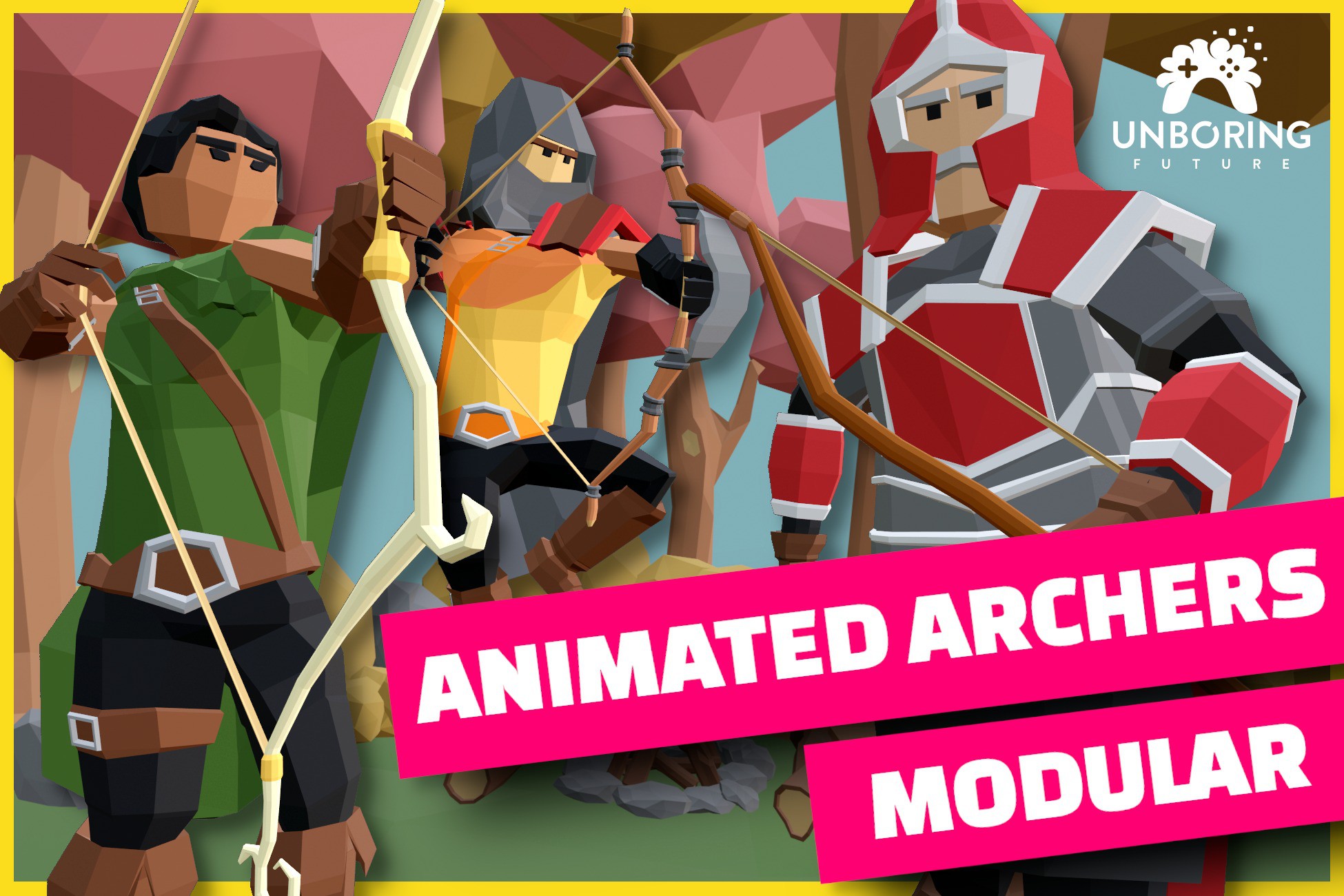LOW POLY ARCHERS - Animated & Modular