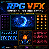 RPG VFX Sprite Sheet Collection(Slash,Hit,EXP,Magic Circle)