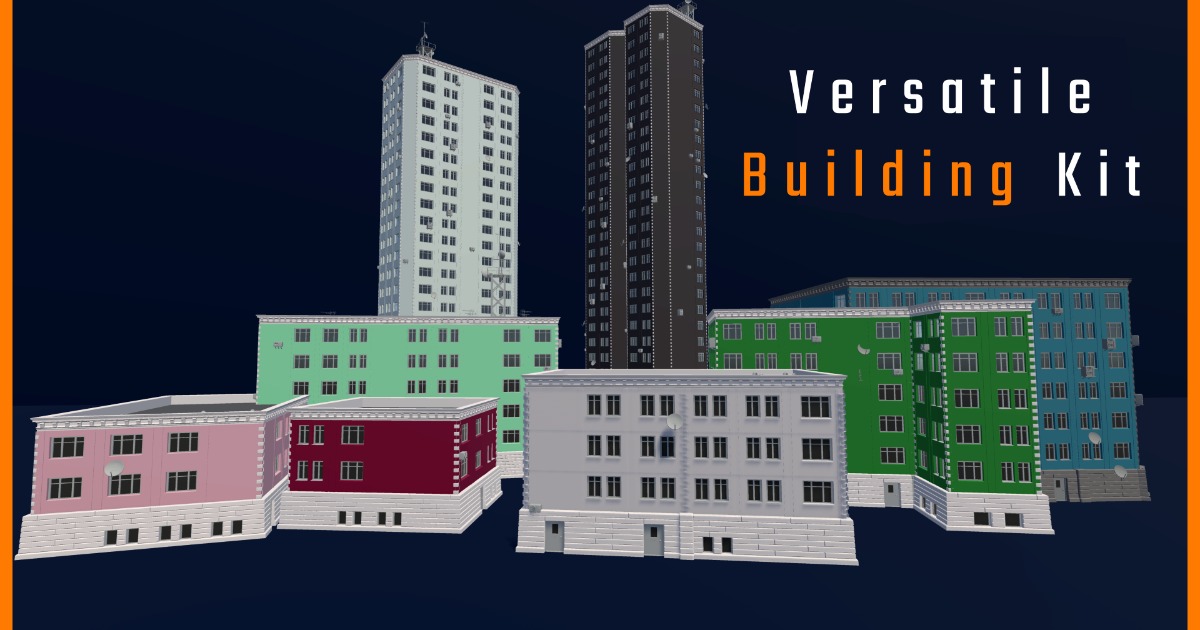 Versatile Building Kit - 15 Medium Poly Models for Game Development ...
