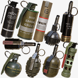 10 Grenades Single Mat URP HDRP Textures