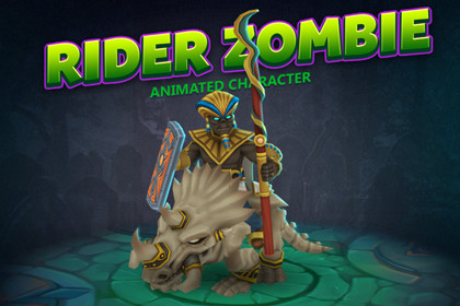 Rider zombie animated character