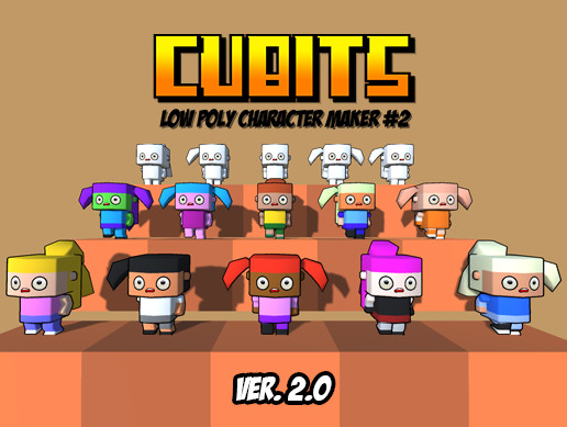 Low Poly People Pack #2 (Cubits #2 Ver. 2.0) | 3D Characters | Unity ...