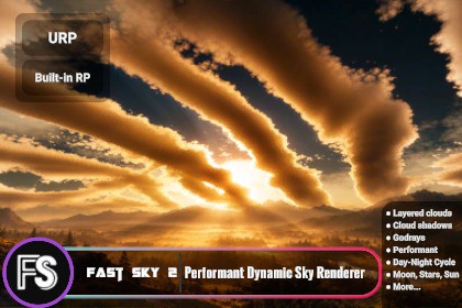 Fast Sky 2 - Performant Sky, Clouds, Rays & Fog Renderer | Realistic & Stylized