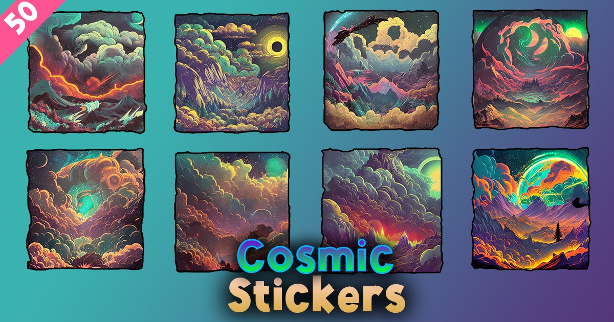 Cosmic Landscape Sticker Cosmic Sticker Icons | 2D Icons | Unity Asset Store