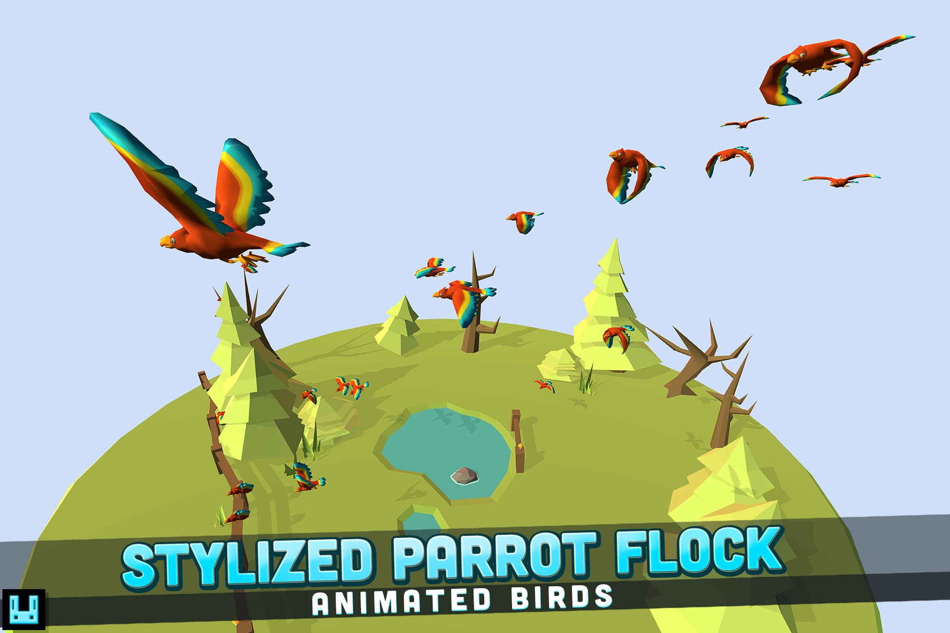 Stylized Parrot Bird Flock | Characters | Unity Asset Store