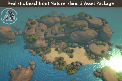 Realistic Beachfront Nature Island 3 Asset Package
