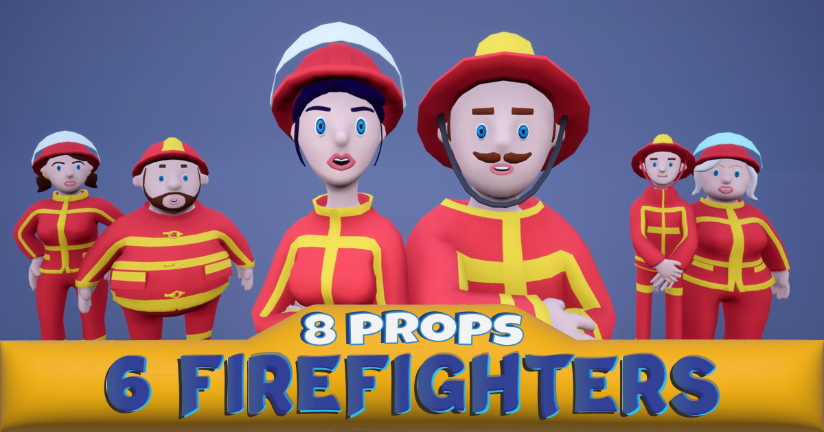 Firefighters with Props v2.0 | Characters | Unity Asset Store