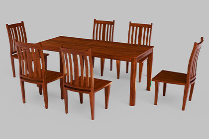 6-Seater Dining Table Set – Game-Ready