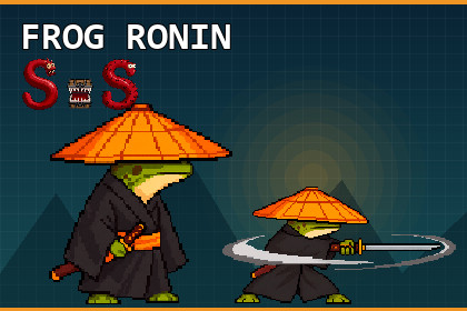 Frog Ronin - Pixel Art Character
