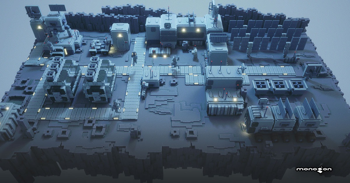 Voxel Space Colony - 3D pixel art - monogon | 3D Environments | Unity ...