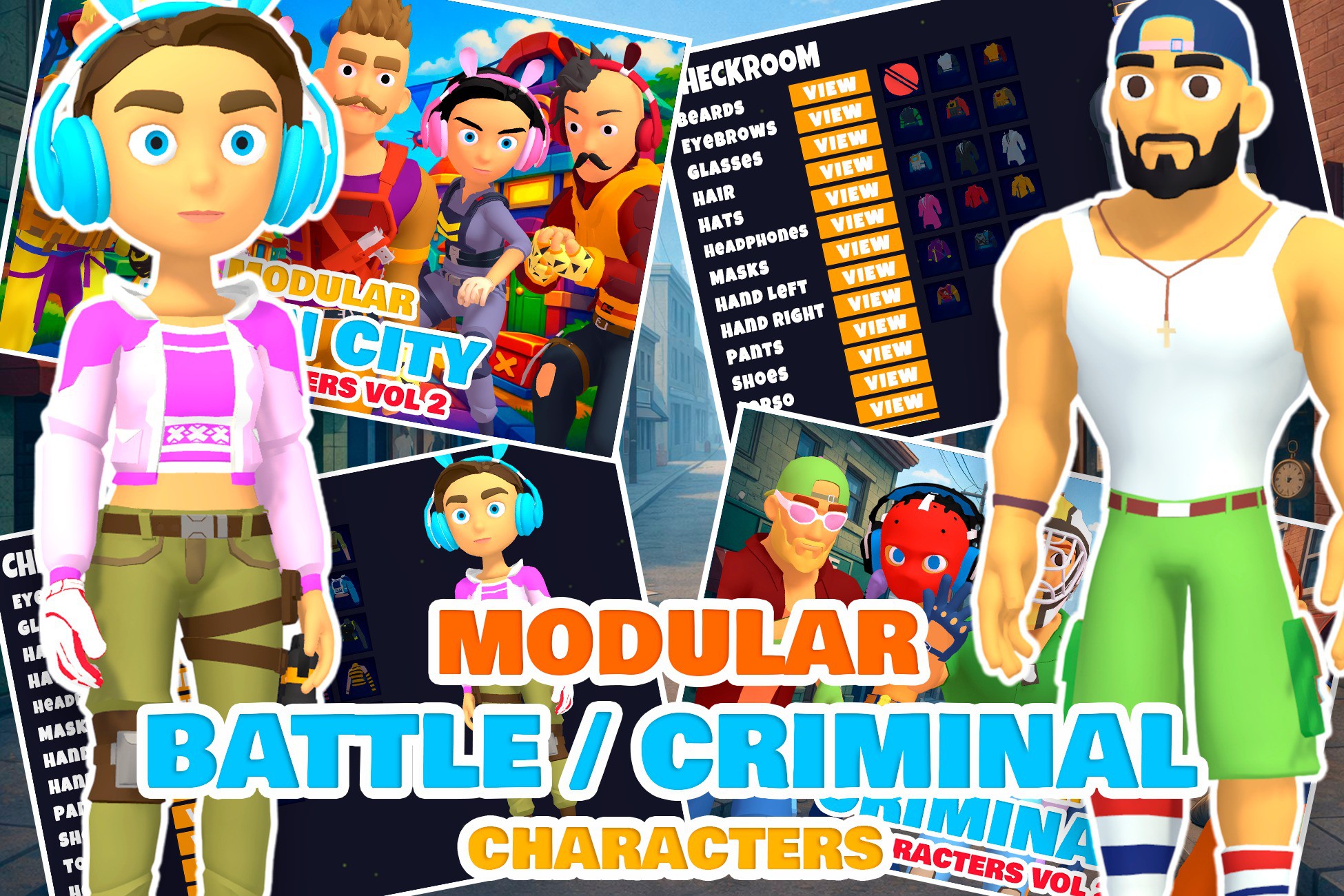 Stylized Characters Battle and Criminal Vol 2 | 3D Humanoids | Unity ...