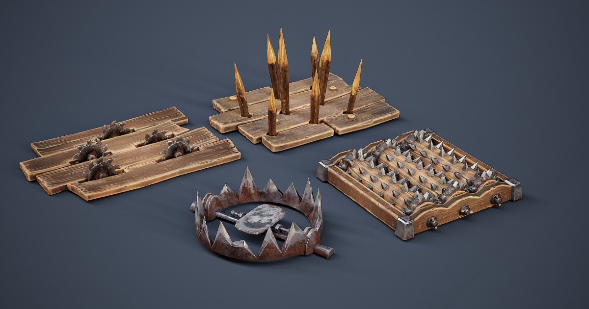 Realistic animated traps | 3D Props | Unity Asset Store