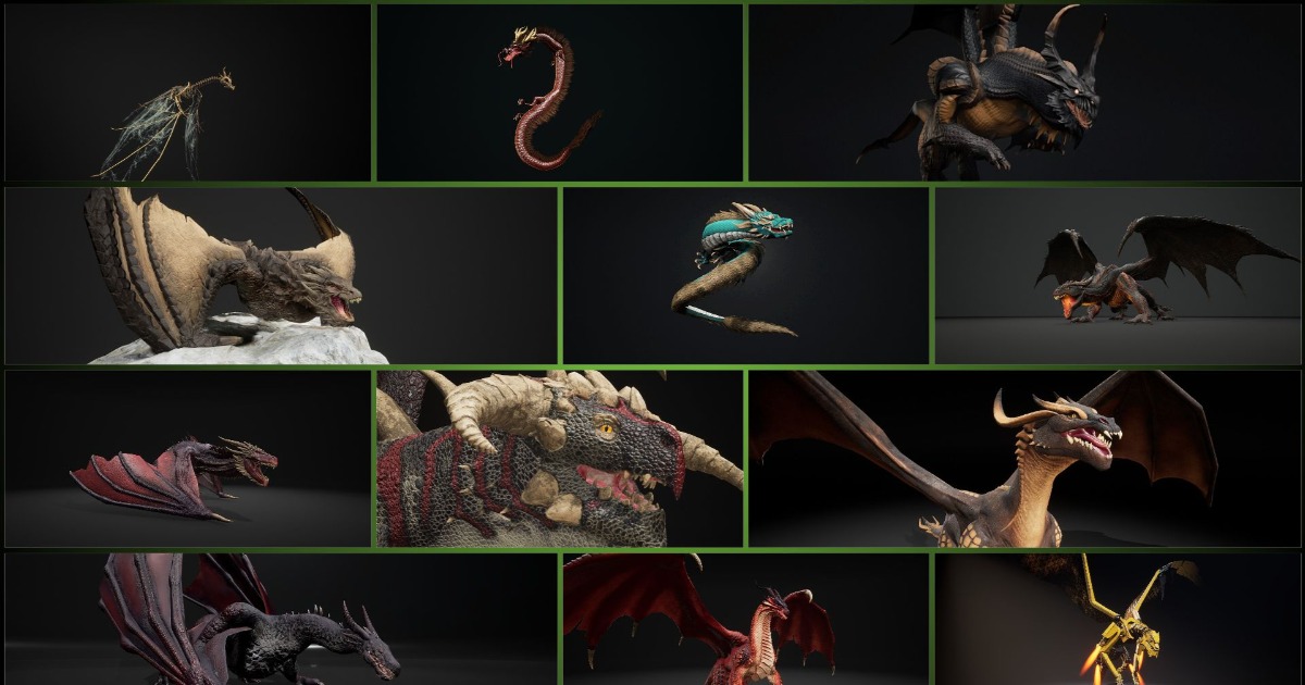 Dragon Pack Bundle 2 | 3D Creatures | Unity Asset Store