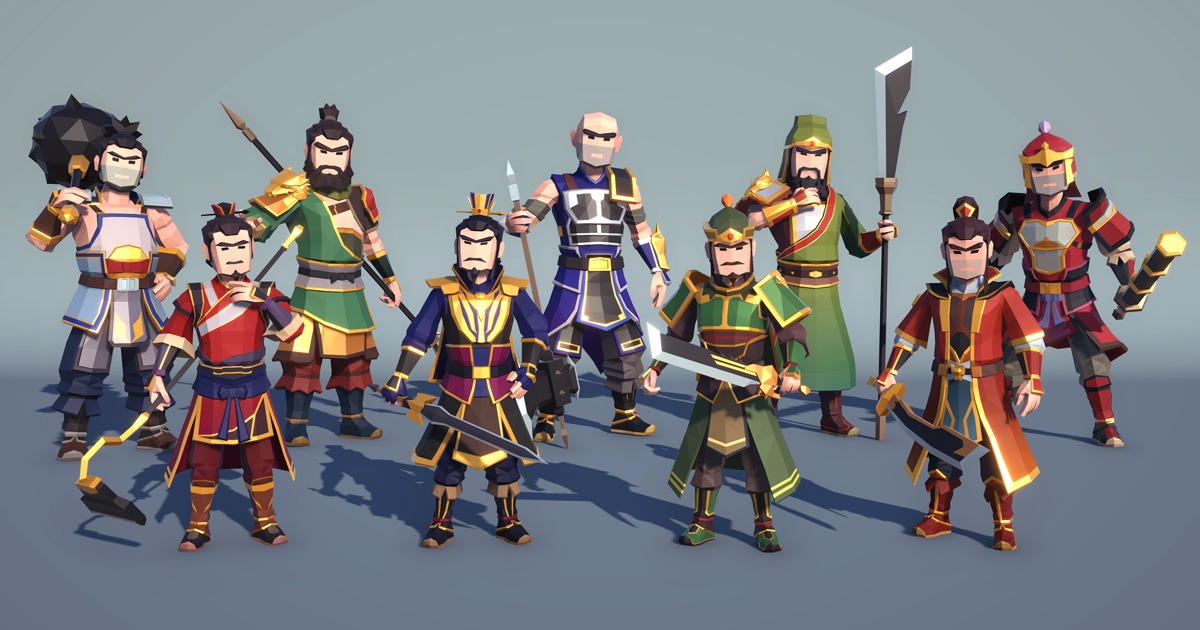 PolygonCharacters-FantasyChineseStyleGenerals | 캐릭터 | Unity Asset Store