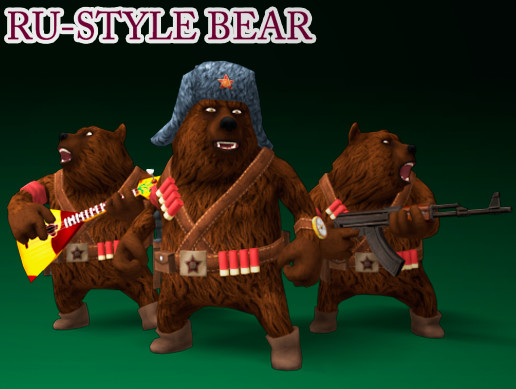 Red Bear Unity Model Ru-style Bear | 3D 캐릭터 | Unity Asset Store