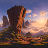 HDRI 3D Floating Island Skybox 3