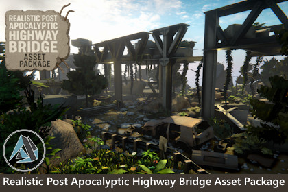 Realistic Post Apocalyptic Highway Bridge Asset Package